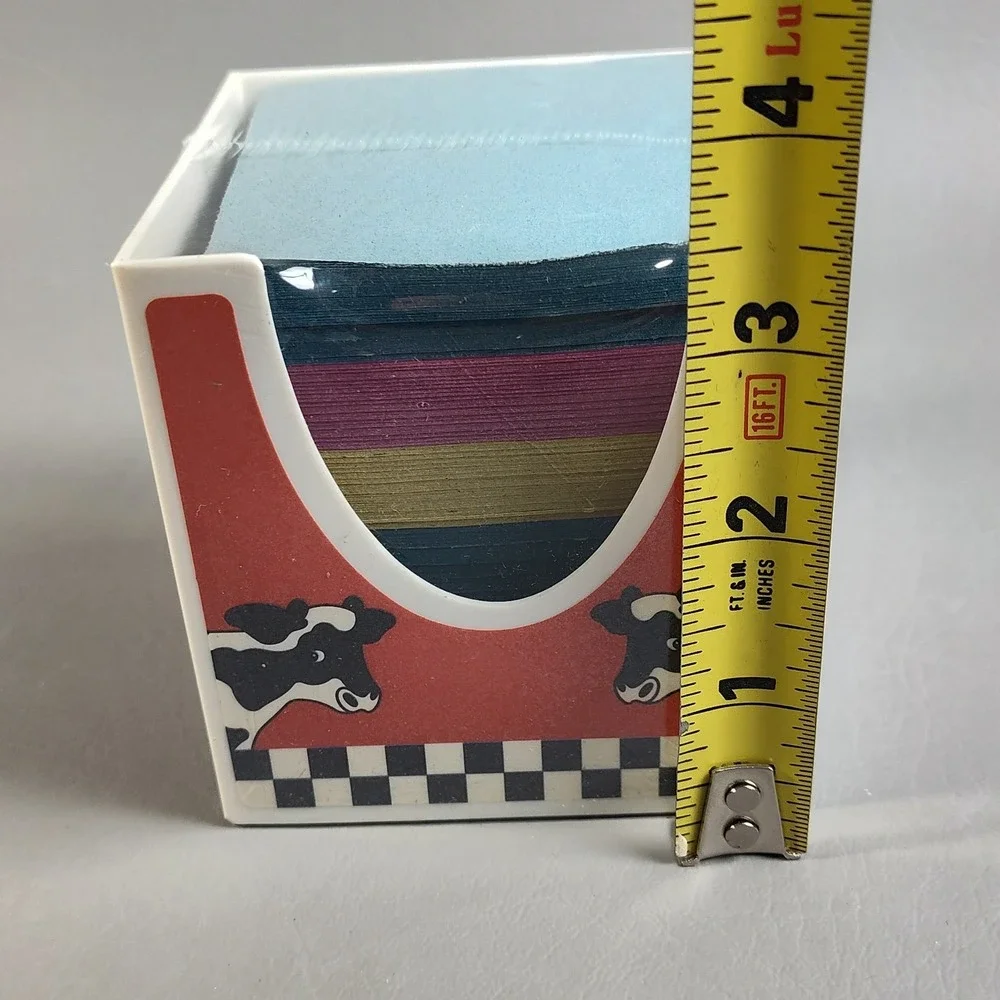 Vintage Lisa Frank Stationery‎ Cube Cow Checkered Milk #P531 RedBlack NEW SEALED